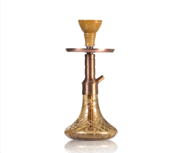 Noddy 007 Night Fire Hookah with Bag - Bronze Stem / Grey Base - Image 2