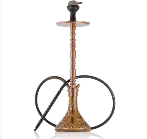 Sultan Orchan Hookah with 2 Bags - Bronze Stem / Brown Base - Image 3