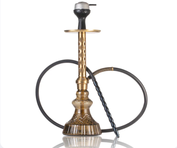 Alexander DIMD Hookah with Bag - Gold Stem / Grey Carafe Base - Image 3