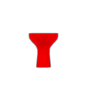Blade Silicon Chillum for Hookah - Red